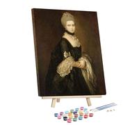Paint by Numbers Kit for Adults - Painting by Painting by Thomas Gainsborough Portrait of Maria Walpole Countess of Waldegrave Later Duchess of Gloucester Framed and Easel DIY Acrylic Painting Kit