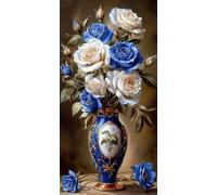 Paint by Numbers Kit for Adults, Rose Bottle Paint by Number Kits on Canvas Without Frame, DIY Acrylic Paint Kit Arts and Crafts for Adults Beginners, Easy Painting for Home Wall Decor 32x64inch F-576