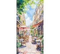 Paint by Numbers Kit for Adults, Small Town Scenery Paint by Number Kits on Canvas Without Frame, DIY Acrylic Paint Kit Arts and Crafts for Adults Beginners, Painting for Home Wall Decor 36x72in F-853