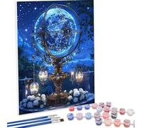 Paint by Numbers Kit for Adults, Sphere Flower Paint by Number Kits on Canvas Without Frame, DIY Acrylic Color Arts and Crafts for Adults Beginners, Painting for Home Wall Decor 16x20 Inch PjY3272 9-2
