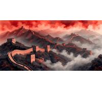 Paint by Numbers Kit for Adults, The Great Wall Paint by Number Kits on Canvas Without Frame, DIY Acrylic Paint Kit Arts and Crafts for Adults Beginners, Painting for Home Wall Decor 24x48inch F-961