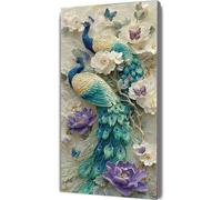 Paint by Numbers Kits Animal 50x100cm Large Paint by Numbers for Adults with Frame Peacock,DIY Oil Painting Art with Paintbrushes and Acrylic Pigment,Hobbies for Women Adults Crafts Wall Decor LE-356