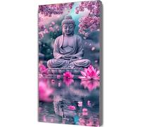 Paint by Numbers Kits Buddha 70x140cm Large Paint by Numbers for Adults with Frame Lotus, DIY Oil Painting Art with Paintbrushes and Acrylic Pigment, Hobbies for Women Adults Crafts Wall Decor LE-501