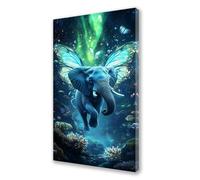 Paint by Numbers Kits Elephant 80x160 cm Large Paint by Numbers for Adults Butterfly,DIY Oil Painting Art with Paintbrushes and Acrylic Pigment,Hobbies for Women Adults Crafts (Without Frame) L451