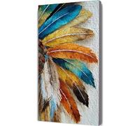 Paint by Numbers Kits Feather 100x200cm Large Paint by Numbers for Adults with Frame Retro,DIY Oil Painting Art with Paintbrushes and Acrylic Pigment,Hobbies for Women Adults Crafts Wall Decor LE-982