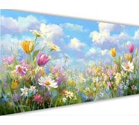 Paint by Numbers Kits Flower 30x60cm Large Paint by Numbers for Adults with Frame Spring, DIY Oil Painting Art with Paintbrushes and Acrylic Pigment, Hobbies for Women Adults Crafts Wall Decor LE-1307