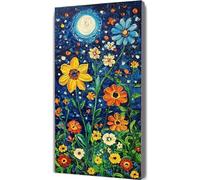Paint by Numbers Kits Flower 80x160cm Large Paint by Numbers for Adults with Frame Moon, DIY Oil Painting Art with Paintbrushes and Acrylic Pigment, Hobbies for Women Adults Crafts Wall Decor LE-511