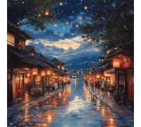 Paint by Numbers Kits for Adults, Ancient Architectural Street View Painting by Number for Beginners Canvas, DIY Color Oil Acrylic Paints, 32x32inch/80x80cm Without Frame WJY1-231