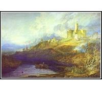 Paint by Numbers Kits for Adults and Kids Warkworth Castle Northumberland Thunder Storm Approaching at Sunset Painting by Joseph Mallord William Turner Paint by Number Kit On Canvas for Beginners