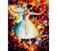 Paint by Numbers Kits for Adults Beginners-,Oil Painting by Numbers Canvas for Gift Home Wall Decor (16x20 Inch)，Colorful Ballerina Girl,Frameless