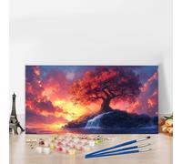 Paint by Numbers Kits for Adults Book Paint by Numbers Kits on Colored Canvas, Without Frame DIY Craft Art Oil Painting River Acrylic Pigment Paintwork Kit for Home Decor,Women Gifts 100x200 cm G8-521