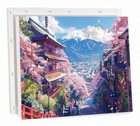 Paint by Numbers Kits for Adults Cherry Blossoms Painting by Number Kits On Canvas, DIY with Frame Color Oil Painting Acrylic Paints Canvas with Brushes and Accessories, 32x40 inch,Landscape h-6960
