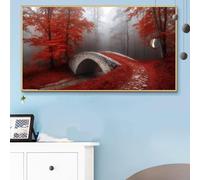 Paint by Numbers Kits for Adults Chinese Style Paint by Numbers Kits on Colored Canvas, Craft Art Red Oil Painting Easy Arts and Crafts for Adults for Relax and Christmas Decorations 36x72 Inch Q6-857