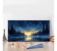 Paint by Numbers Kits for Adults Christmas Paint by Numbers Kits on Colored Canvas, Without Frame DIY Craft Art Oil Painting Tree Acrylic Pigment Paintwork Kit for Home Decor,Women Gifts 60x120 G8-697