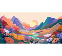 Paint by Numbers Kits for Adults, Colorful Path, 40x50cm 0JGWX-52