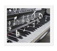Paint by Numbers Kits for Adults, DIY Beginners Paint by Number Kits on Canvas, Piano Keys with Musical Notes Digital Oil Number Painting, Easy Canvas Art Print Kit for Home Decor Gift 40x50cm