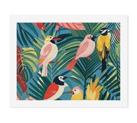 Paint by Numbers Kits for Adults, DIY Beginners Paint by Number Kits on Canvas, Tropical Birds And Plant Leaf Digital Oil Number Painting, Easy Canvas Art Print Kit for Home Decor Gift 30x40cm