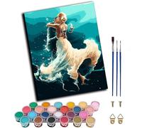 Paint by Numbers Kits for Adults,DIY Color Oil Painting Acrylic Paints for Home Wall Decor 16x20inch，Dancer Water,Frameless