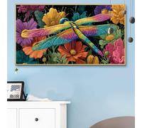 Paint by Numbers Kits for Adults Dragonfly Paint by Numbers Kits on Colored Canvas, Craft Art Animals Oil Painting Easy Arts and Crafts for Adults for Relax and Christmas Decorations 16x32 Inch Q6-706
