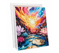 Paint by Numbers Kits for Adults Dream Painting by Number Kits On Canvas, DIY with Frame Color Oil Painting Acrylic Paints Canvas with Brushes and Accessories, Home Wall Decor 32x40 inch,Lotus h-930