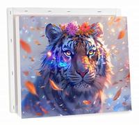 Paint by Numbers Kits for Adults Flower Painting by Number Kits On Canvas, DIY with Frame Color Oil Painting Acrylic Paints Canvas with Brushes and Accessories, Home Wall Decor 32x40 inch,Tiger h-6660