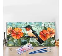 Paint by Numbers Kits for Adults Geometry Paint by Numbers Kits On Colored Canvas, Craft Art Bird Oil Painting Acrylic Pigment Paintwork Kit Hobbies for Adults Women,Home Decor Gifts 36x72 Inch G8-795