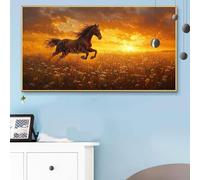 Paint by Numbers Kits for Adults Horse Paint by Numbers Kits on Colored Canvas, Craft Art Sunset Oil Painting Easy Arts and Crafts for Adults Christmas Decorations, Room Decor, Gifts 24x48 Inch Q6-400