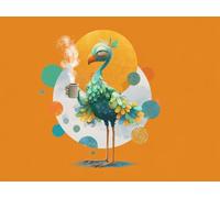 Paint by Numbers Kits for Adults & Kids, DIY Abstract Bird Acrylic Oil Painting Set on Canvas with Brushes, Easy Relaxing Art Craft for Beginners, Home Wall Decor, Stress Relief Hobby 16x20inch A119