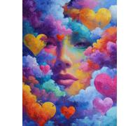Paint by Numbers Kits for Adults & Kids, DIY Abstract Woman Acrylic Oil Painting Set on Canvas with Brushes, Easy Relaxing Art Craft for Beginners, Home Wall Decor, Stress Relief Hobby 12x16inch A122