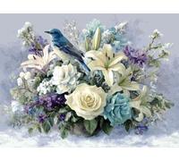 Paint by Numbers Kits for Adults & Kids, DIY Blue Bird Acrylic Oil Painting Set on Canvas with Brushes, Easy Relaxing Art Craft Gift for Beginners, Home Wall Decor, Stress Relief Hobby 20x24inch A531