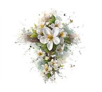 Paint by Numbers Kits for Adults & Kids, DIY Flower Cross Acrylic Oil Painting Set on Canvas with Brushes, Easy Relaxing Art Craft for Beginners, Home Wall Decor, Stress Relief Hobby 28x36inch A378