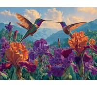 Paint by Numbers Kits for Adults & Kids, DIY Hummingbird Acrylic Oil Painting Set on Canvas with Brushes, Easy Relaxing Art Craft Gift for Beginners, Home Wall Decor, Stress Relief Hobby 8x12inch A225