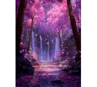 Paint by Numbers Kits for Adults & Kids, DIY Waterfall Dream Acrylic Oil Painting Set on Canvas with Brushes, Easy Relaxing Art Craft for Beginners, Home Wall Decor, Stress Relief Hobby 8x12inch A777