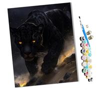 Paint by Numbers Kits for Adults Night Hunter Kits for Beginner Acrylic Oil Hand Painting Kits for Home Decor Without Frame 16X20inch-frameless