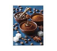 Paint by Numbers Kits for Adults, Painting by Number Kits On Canvas, DIY Color Oil Painting Acrylic Paints, with Brushe, for Home Wall Decor Gifts 60x80cm/24x32inch, Without Frame (Coffee Bean) E-512