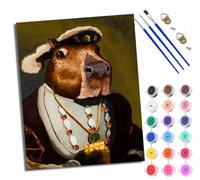 Paint by Numbers Kits for Adults Painting Kits for Beginners On Clear Symbols Colored Canvas Capybara Wearing a hat Easy DIY Acrylic Pigment Drawing Paintwork for Home Wall Decor Frameless