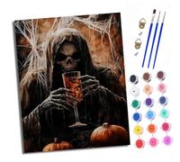 Paint by Numbers Kits for Adults Painting Kits for Beginners On Clear Symbols Colored Canvas Death Drinks Ice Soda Easy DIY Acrylic Pigment Drawing Paintwork for Home Wall Decor 16x20in With frame