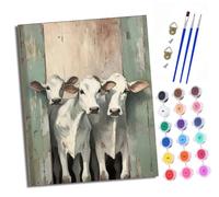 Paint by Numbers Kits for Adults Painting Kits for Beginners On Clear Symbols Colored Canvas The Three Little Lambs Easy DIY Acrylic Pigment Drawing Paintwork for Home Wall Decor 16x20in With frame