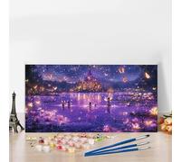 Paint by Numbers Kits for Adults Palace Paint by Numbers Kits on Colored Canvas, Without Frame DIY Craft Art Oil Painting Lake Acrylic Pigment Paintwork Kit for Home Decor, Women Gifts 60 x 120 G8-509