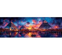 Paint by Numbers Kits for Adults Pyramid Paint by Numbers Landscape Painting by Numbers Kits on Canvas,Craft Art Painting Acrylic Drawing Paintwork for Home Wall Decor, Women Gifts 30x90cm Frameless