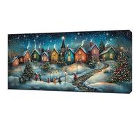 Paint by Numbers Kits for Adults Snow Architecture Paint by Numbers, with 3- Brushes and Acrylic Paints, Canvas Wall Art, Painting Kit for Beginner, Home Decoration, Gifts for Women 60x120cm zy-43