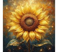 Paint by Numbers Kits for Adults, Sunflower Flowers Painting by Number for Beginners, Wrinkle-Free Canvas, DIY Color Oil Painting Acrylic Paints, Decor 39x39inch/100x100cm Without Frame WJY1-855