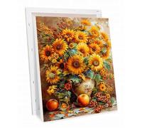 Paint by Numbers Kits for Adults Sunflower Painting by Number Kits On Canvas, DIY with Frame Color Oil Painting Acrylic Paints Canvas with Brushes, Gifts Home Wall Decor 32x40 inch,Flower h-2960