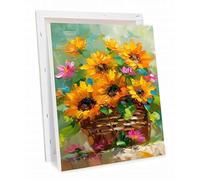 Paint by Numbers Kits for Adults Sunflower Painting by Number Kits On Canvas, DIY with Frame Color Oil Painting Acrylic Paints Canvas with Brushes, Gifts Home Wall Decor 24x32 inch,Flower h-2887