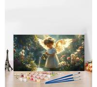 Paint by Numbers Kits for Adults Wing Paint by Numbers Kits on Colored Canvas, Without Frame DIY Craft Art Oil Painting Angel Acrylic Pigment Paintwork Kit Home Decor, Gifts for Women 40x70 cm G8-479