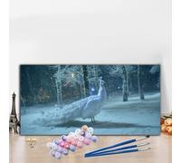 Paint by Numbers Kits for Adults Winter Paint by Numbers Kits On Colored Canvas, Craft Art Phoenix Oil Painting Acrylic Pigment Paintwork Kit Hobbies for Adults Women, Home Decor 16x36 Inch G8-869