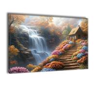 Paint by Numbers Kits for Adults With Frame, Fall Plant Painting by Numbers with Brushes and Acrylic Paints, Canvas Oil Paint Kit Hobbies for Adults Women, Halloween Home Wall Decor 12x16in Ee-1001