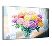 Paint by Numbers Kits for Adults With Frame Flowers Painting by Numbers, with Brushes and Acrylic Paints Color Canvas Oil Paint Kit Hobbies for Adults Women, Halloween Home Wall Decor 70x90cm Ee-153
