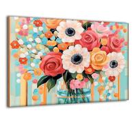 Paint by Numbers Kits for Adults With Frame Flowers Painting by Numbers, with Brushes and Acrylic Paints Color Canvas Oil Paint Kit Hobbies for Adults Women, Halloween Home Wall Decor 45x60cm Ee-149