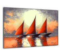 Paint by Numbers Kits for Adults With Frame Sailboat Painting by Numbers, with Brushes and Acrylic Paints Lake Canvas Oil Paint Kit Hobbies for Adults Women, Halloween Home Wall Decor 40x50cm Ee-311